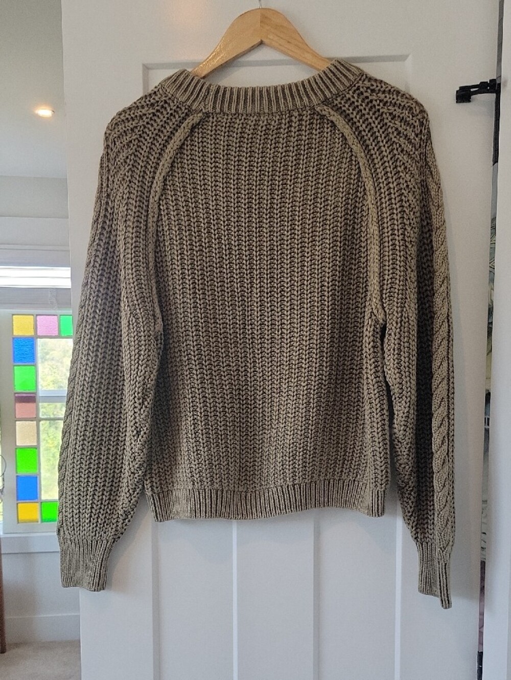 Free People Frankie Cable Knit Sweater - Olive - Picture 10 of 10
